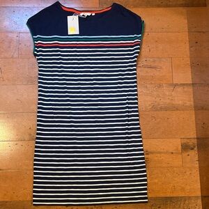 Boden Striped Dress with Multicolor Accents